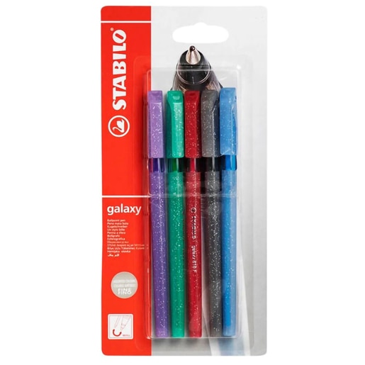Set 5 pixuri fara mecanism STABILO Galaxy 818, 0.45 mm, multicolor Set 5 pixuri fara mecanism STABILO Galaxy 818, 0.45 mm, multicolor