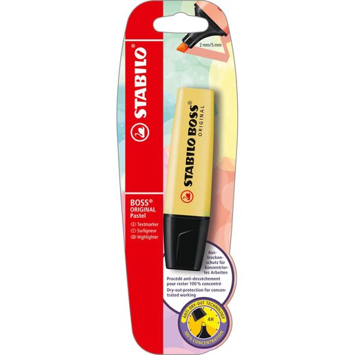 Textmarker STABILO Boss, 2-5mm, galben Textmarker STABILO Boss, 2-5mm, galben