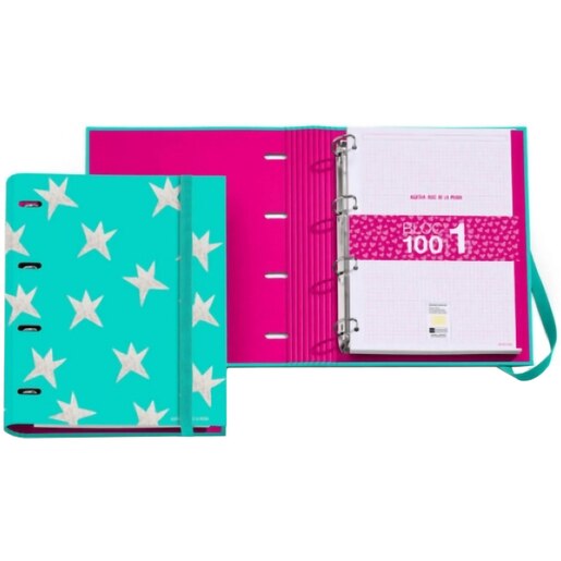 Caiet mecanic MIQUELRIUS MQ014698, A4, 100 file, 4 inele, verde + refill Caiet mecanic MIQUELRIUS MQ014698, A4, 100 file, 4 inele, verde + refill