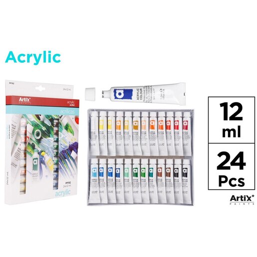 Tempera acrilica MP MR134558, 12 ml, 24 culori Tempera acrilica MP MR134558, 12 ml, 24 culori