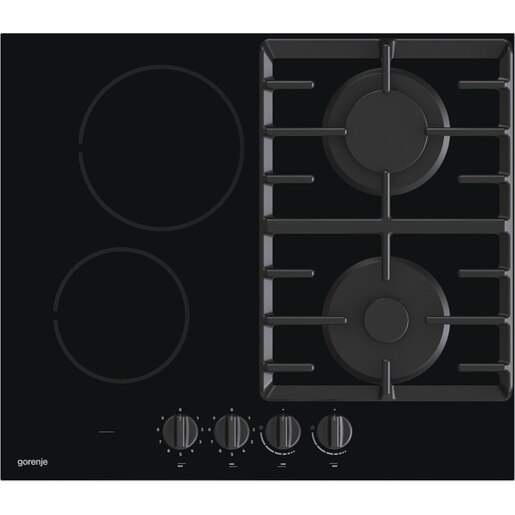 Plita incorporabila GORENJE GCE691BSC, Gaz + Electric, 4 arzatoare, negru Plita incorporabila GORENJE GCE691BSC, Gaz + Electric, 4 arzatoare, negru