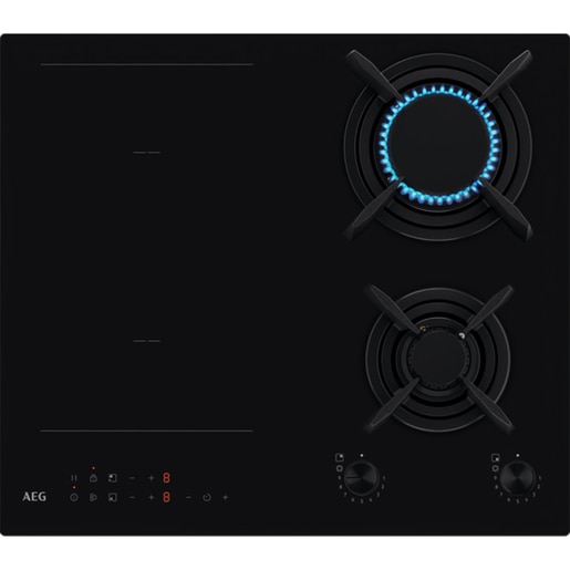 Plita incorporabila AEG HDB64623NB, Gaz + Inductie, 4 arzatoare, Touch Control, negru Plita incorporabila AEG HDB64623NB, Gaz + Inductie, 4 arzatoare, Touch Control, negru