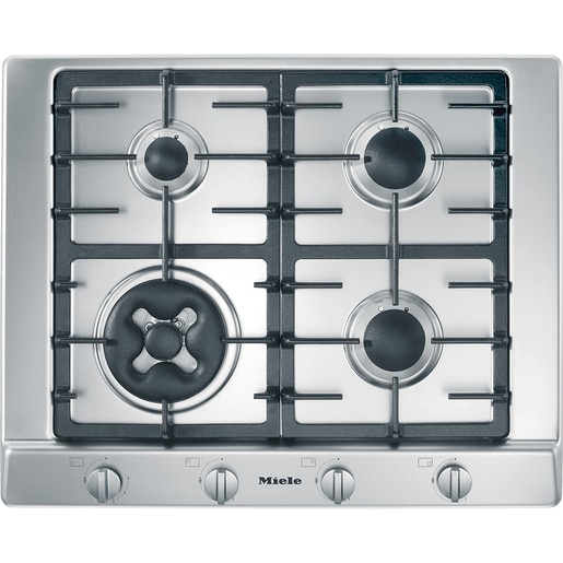 Plita incorporabila MIELE KM 2014, Gaz, 4 arzatoare, Wok, inox Plita incorporabila MIELE KM 2014, Gaz, 4 arzatoare, Wok, inox