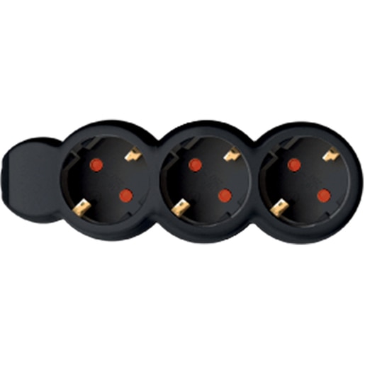 Prelungitor cu protectie HOME NV 3-3, 3 prize, 3m, Negru Prelungitor cu protectie HOME NV 3-3, 3 prize, 3m, Negru