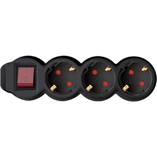 Prelungitor cu protectie HOME NV 3K, 3 prize, 1.5m, Negru Prelungitor cu protectie HOME NV 3K, 3 prize, 1.5m, Negru