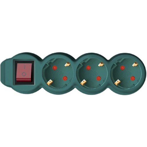 Prelungitor cu protectie HOME NV 3K-5, 3 prize, 5m, Verde Prelungitor cu protectie HOME NV 3K-5, 3 prize, 5m, Verde