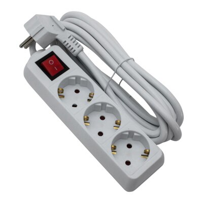 Prelungitor STROHM 5948833066464, 3 prize Shucko, 3m, alb Prelungitor STROHM 5948833066464, 3 prize Shucko, 3m, alb