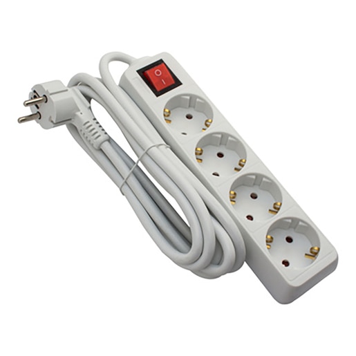 Prelungitor STROHM 5948833073486, 4 prize Shucko, 5m, alb Prelungitor STROHM 5948833073486, 4 prize Shucko, 5m, alb