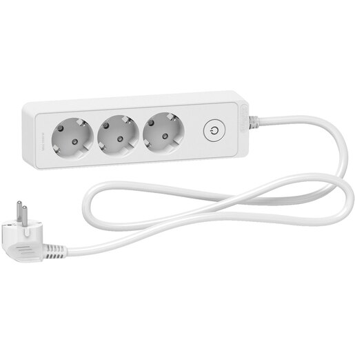 Prelungitor SCHNEIDER Unica ST9431W, 3 prize Schuko, 1.5m, intrerupator, alb Prelungitor SCHNEIDER Unica ST9431W, 3 prize Schuko, 1.5m, intrerupator, alb