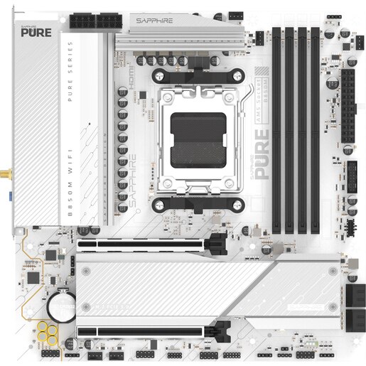 Placa de baza SAPPHIRE PURE B850M WIFI, Socket AM5, mATX, Wi-Fi Placa de baza SAPPHIRE PURE B850M WIFI, Socket AM5, mATX, Wi-Fi