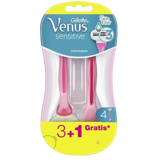 Aparat de ras de unica folosinta GILLETTE Venus Sensitive Skin Elixir, Femei, 4 bucati Aparat de ras de unica folosinta GILLETTE Venus Sensitive Skin Elixir, Femei, 4 bucati