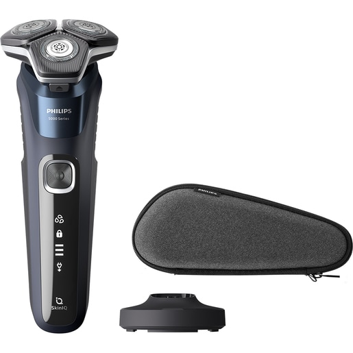 Aparat de ras PHILIPS Shaver Series 5000 S5885/35, acumulator, autonomie 60 min, SkinIQ, albastru Aparat de ras PHILIPS Shaver Series 5000 S5885/35, acumulator, autonomie 60 min, SkinIQ, albastru