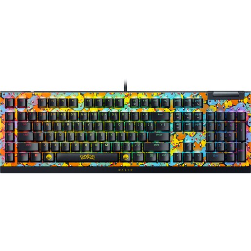Tastatura Gaming mecanica RAZER BlackWidow V4X Pokemon Kanto Edition, USB, Layout US, negru Tastatura Gaming mecanica RAZER BlackWidow V4X Pokemon Kanto Edition, USB, Layout US, negru