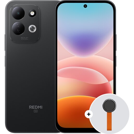 Telefon XIAOMI Redmi 17 5G, 128GB, 4GB RAM, Dual SIM, Black + Woven Strap Ring Stand Telefon XIAOMI Redmi 17 5G, 128GB, 4GB RAM, Dual SIM, Black + Woven Strap Ring Stand