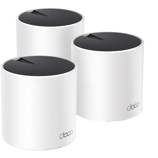 Sistem Wireless Mesh TP-LINK Deco X55 AX3000, Wi-Fi 6, Dual-Band 574 + 2402 Mbps, 3 buc, alb Sistem Wireless Mesh TP-LINK Deco X55 AX3000, Wi-Fi 6, Dual-Band 574 + 2402 Mbps, 3 buc, alb