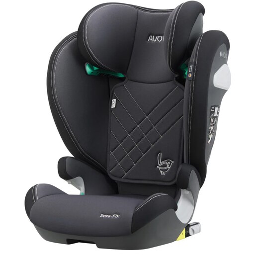 Scaun auto AVOVA Sora-Fix AV1111005, Isofix, 15-36 kg, I-Size, gri inchis-negru Scaun auto AVOVA Sora-Fix AV1111005, Isofix, 15-36 kg, I-Size, gri inchis-negru