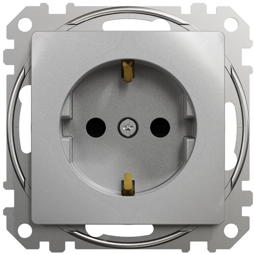 Priza SCHNEIDER Sedna Design SDD113021, IP20, Obturatoare, aluminiu Priza SCHNEIDER Sedna Design SDD113021, IP20, Obturatoare, aluminiu