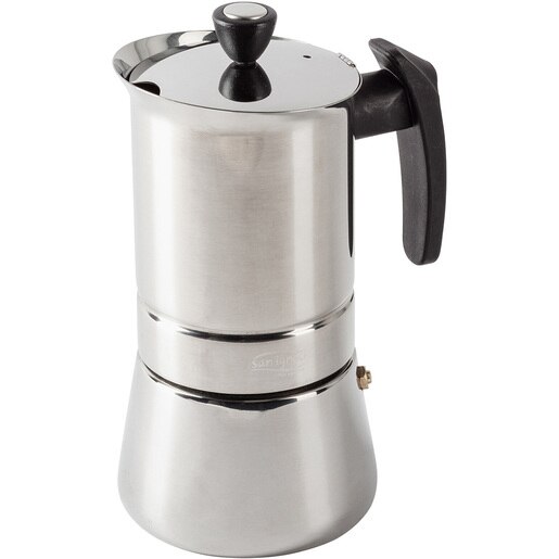 Espressor aragaz SAN IGNACIO Roma SG-3594, 6 cesti, inox, argintiu Espressor aragaz SAN IGNACIO Roma SG-3594, 6 cesti, inox, argintiu