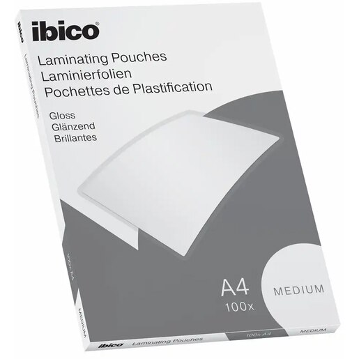 Folie laminare Ibico Medium, 100 microni, A4, 100 bucati Folie laminare Ibico Medium, 100 microni, A4, 100 bucati