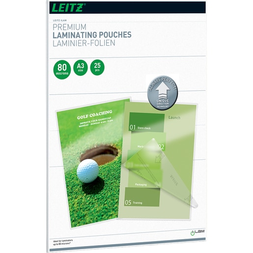 Folie laminat LEITZ UDT, 80 microni, A3, 25buc/set Folie laminat LEITZ UDT, 80 microni, A3, 25buc/set