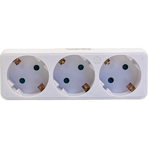 Adaptor priza STROHM, 3 prize, IP20, 3680W, alb Adaptor priza STROHM, 3 prize, IP20, 3680W, alb