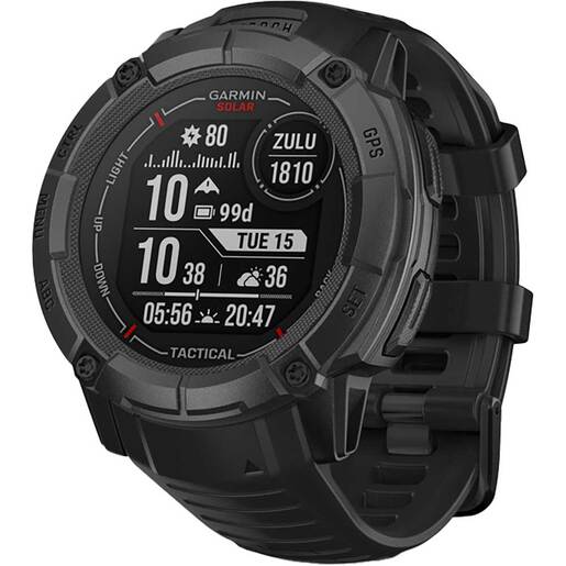 Smartwatch GARMIN Instinct 2X Solar Tactical Edition 50mm, GPS, Android/iOS, silicon, Black Smartwatch GARMIN Instinct 2X Solar Tactical Edition 50mm, GPS, Android/iOS, silicon, Black