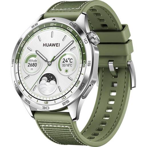 Smartwatch HUAWEI Watch GT4 46mm, GPS, Android/iOS, Green Woven Strap Smartwatch HUAWEI Watch GT4 46mm, GPS, Android/iOS, Green Woven Strap
