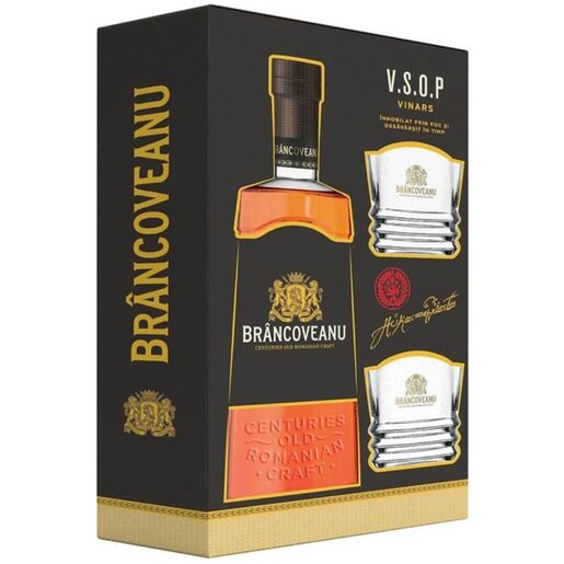 Vinars Brancoveanu VSOP, 0.7L + 2 pahare Vinars Brancoveanu VSOP, 0.7L + 2 pahare