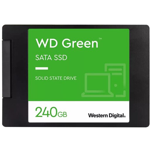 Solid-State Drive (SSD) WESTERN DIGITAL Green, 240GB, SATA3, 2.5", WDS240G3G0A Solid-State Drive (SSD) WESTERN DIGITAL Green, 240GB, SATA3, 2.5", WDS240G3G0A
