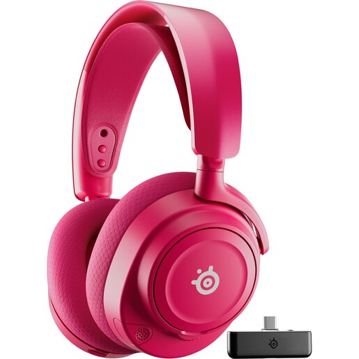 Casti Gaming Wireless STEELSERIES Arctis Nova 7X Gen 2, surround, multiplatforma, magenta Casti Gaming Wireless STEELSERIES Arctis Nova 7X Gen 2, surround, multiplatforma, magenta