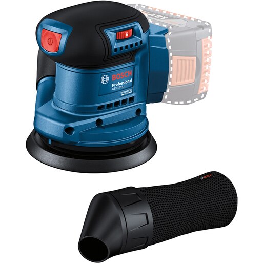 Masina de slefuit cu excentric BOSCH PROFESSIONAL GEX 185-LI F.A., 125mm, albastru Masina de slefuit cu excentric BOSCH PROFESSIONAL GEX 185-LI F.A., 125mm, albastru