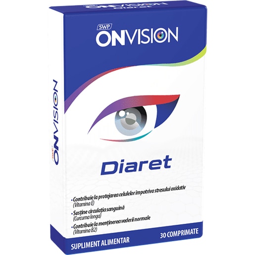 Supliment Onvision Diaret, 30 comprimate, SUN WAVE Supliment Onvision Diaret, 30 comprimate, SUN WAVE