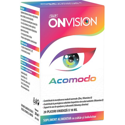 Supliment Onvision Acomodo, 20 plicuri, SUN WAVE Supliment Onvision Acomodo, 20 plicuri, SUN WAVE