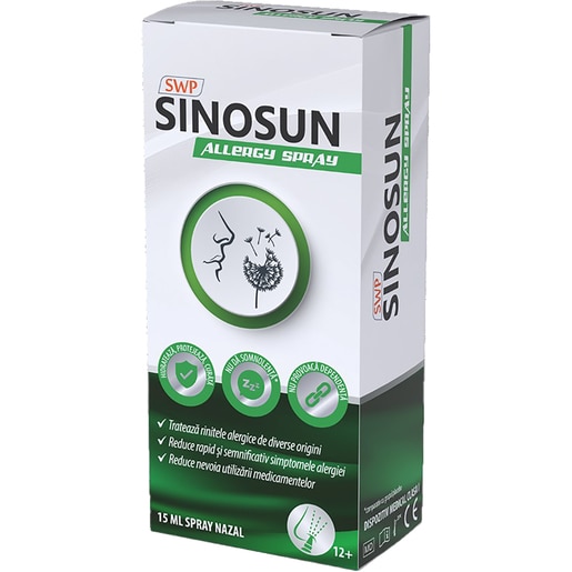 Spray Sinosun Allergy, 15 ml, SUN WAVE Spray Sinosun Allergy, 15 ml, SUN WAVE