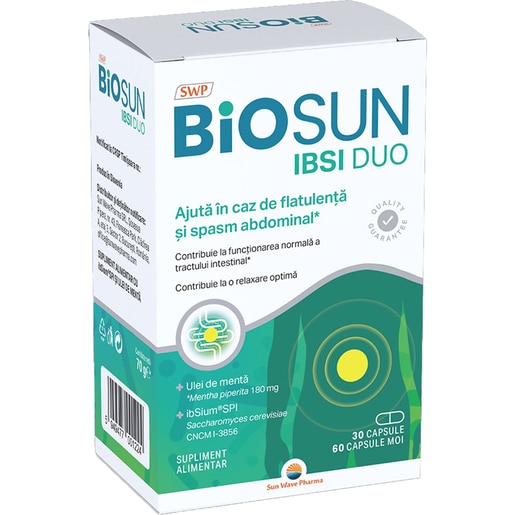 Supliment BioSun Ibsi duo, 30 capsule +60 capsule moi, SUN WAVE PHARMA Supliment BioSun Ibsi duo, 30 capsule +60 capsule moi, SUN WAVE PHARMA