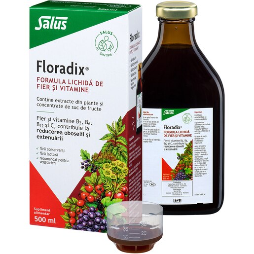 Formula lichida Floradix de fier si vitamine, 500 ml, SALUS Formula lichida Floradix de fier si vitamine, 500 ml, SALUS