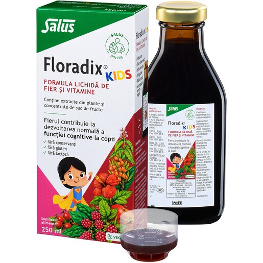 Formula lichida Floradix de fier si vitamine pentru copii, 250 ml, SALUS Formula lichida Floradix de fier si vitamine pentru copii, 250 ml, SALUS