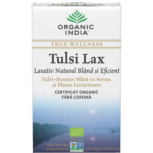 Ceai ORGANIC INDIA Tulsi Lax, 18 plicuri, 32.4g Ceai ORGANIC INDIA Tulsi Lax, 18 plicuri, 32.4g