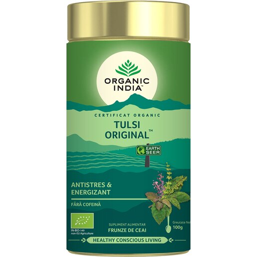 Ceai ORGANIC INDIA Tulsi Original, 100g Ceai ORGANIC INDIA Tulsi Original, 100g