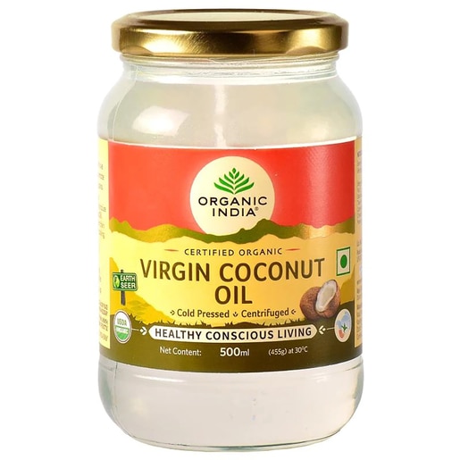 Ulei de cocos virgin presat la rece, 500 ml, ORGANIC INDIA Ulei de cocos virgin presat la rece, 500 ml, ORGANIC INDIA