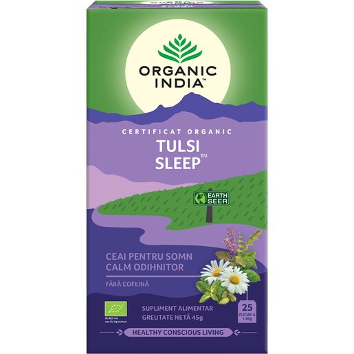 Ceai ORGANIC INDIA Tulsi Sleep, 25 buc, 47.5 g Ceai ORGANIC INDIA Tulsi Sleep, 25 buc, 47.5 g