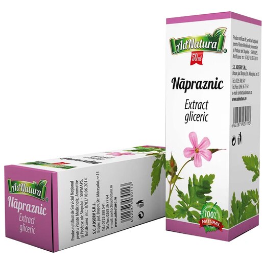 Supliment alimentar Extract Gliceric Napraznic, 50 ml, ADNATURA Supliment alimentar Extract Gliceric Napraznic, 50 ml, ADNATURA