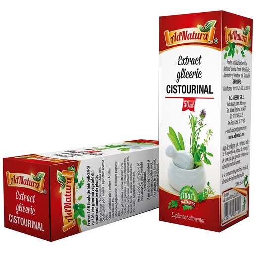 Supliment alimentar Extract Gliceric Cistourinal, 50 ml, ADNATURA Supliment alimentar Extract Gliceric Cistourinal, 50 ml, ADNATURA