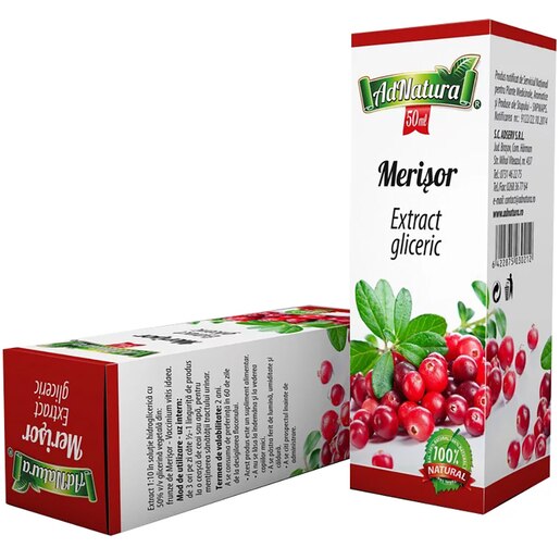 Supliment alimentar Extract Gliceric Merisor, 50 ml, ADNATURA Supliment alimentar Extract Gliceric Merisor, 50 ml, ADNATURA