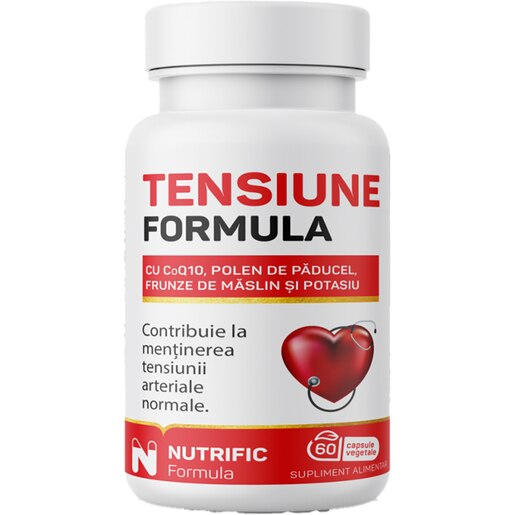 Supliment Tensiune Formula (cu polen, CoQ10), 60 capsule, NUTRIFIC Supliment Tensiune Formula (cu polen, CoQ10), 60 capsule, NUTRIFIC