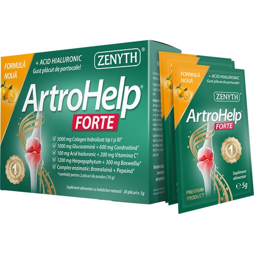 Supliment Artrohelp Forte, 28 plicuri, ZENYTH Supliment Artrohelp Forte, 28 plicuri, ZENYTH