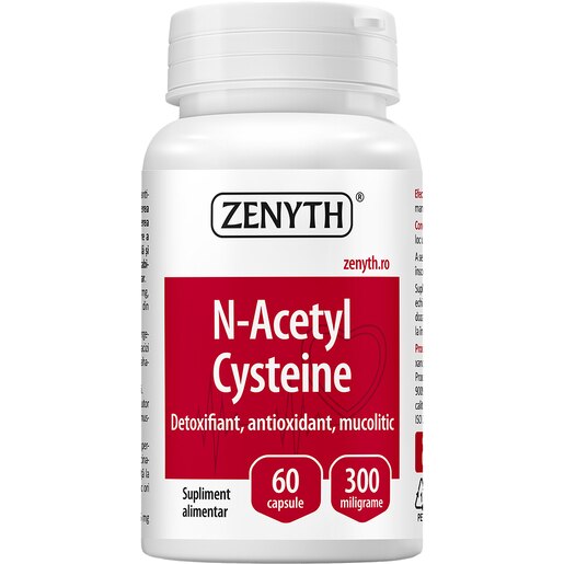 Supliment N-acetyl Cysteine, 60 capsule, ZENYTH Supliment N-acetyl Cysteine, 60 capsule, ZENYTH
