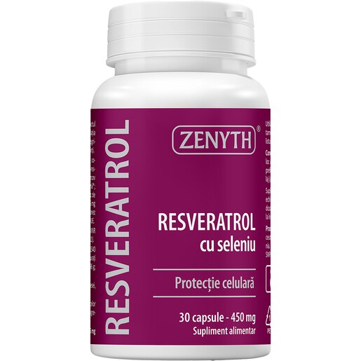 Supliment Resveratrol cu Seleniu, 30 capsule, ZENYTH Supliment Resveratrol cu Seleniu, 30 capsule, ZENYTH