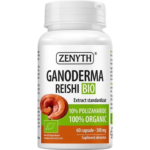 Supliment Ganoderma Reishi Bio, 60 capsule, ZENYTH Supliment Ganoderma Reishi Bio, 60 capsule, ZENYTH