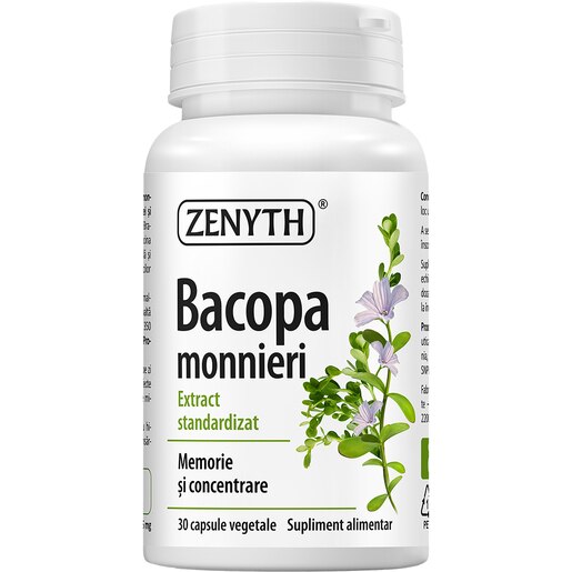 Supliment Bacopa Monnieri, 30 capsule, ZENYTH Supliment Bacopa Monnieri, 30 capsule, ZENYTH